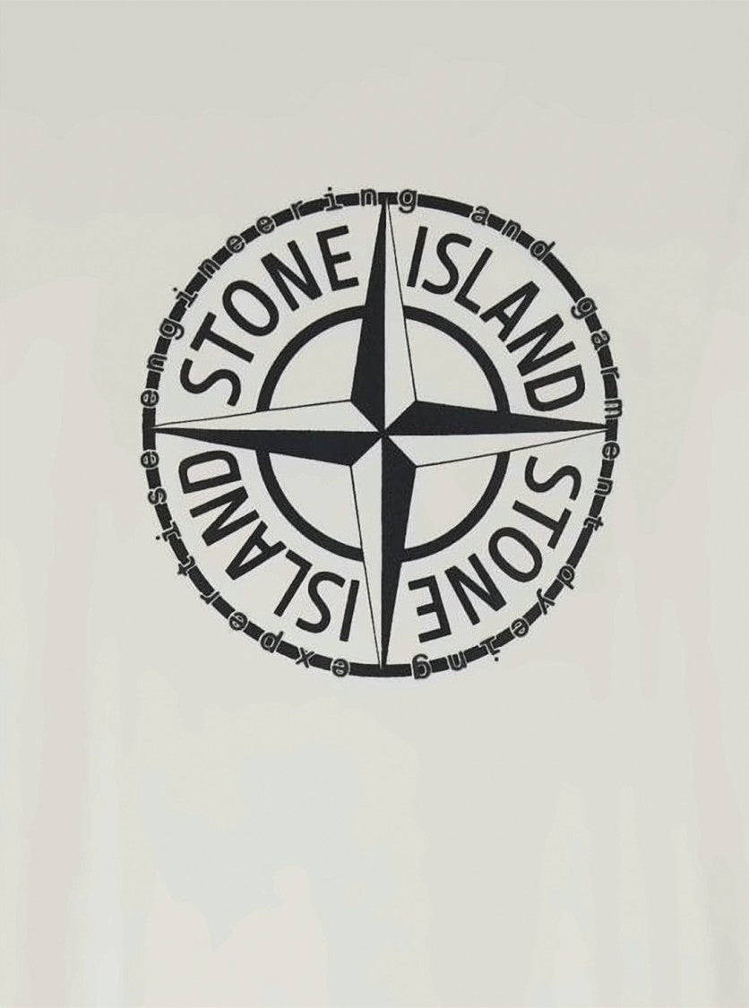 Stone Island Neutrals Relaxed Fit Circular Emblem T-Shirt
