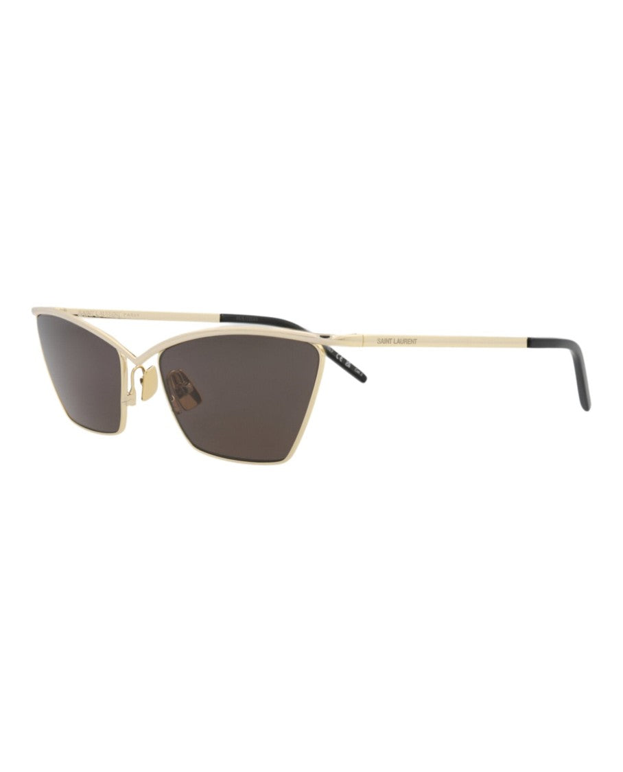 Saint Laurent Cat Eye-Frame Metal Sunglasses