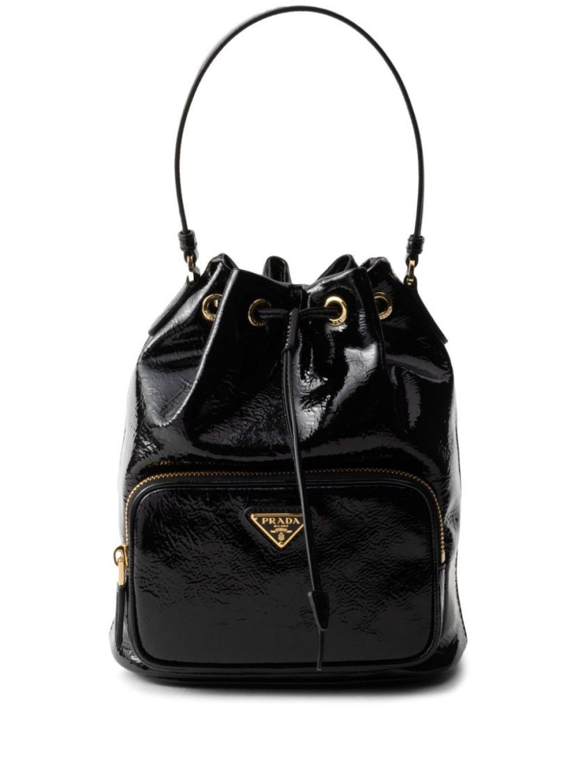 Prada Duet Naplak Patent Bucket Bag