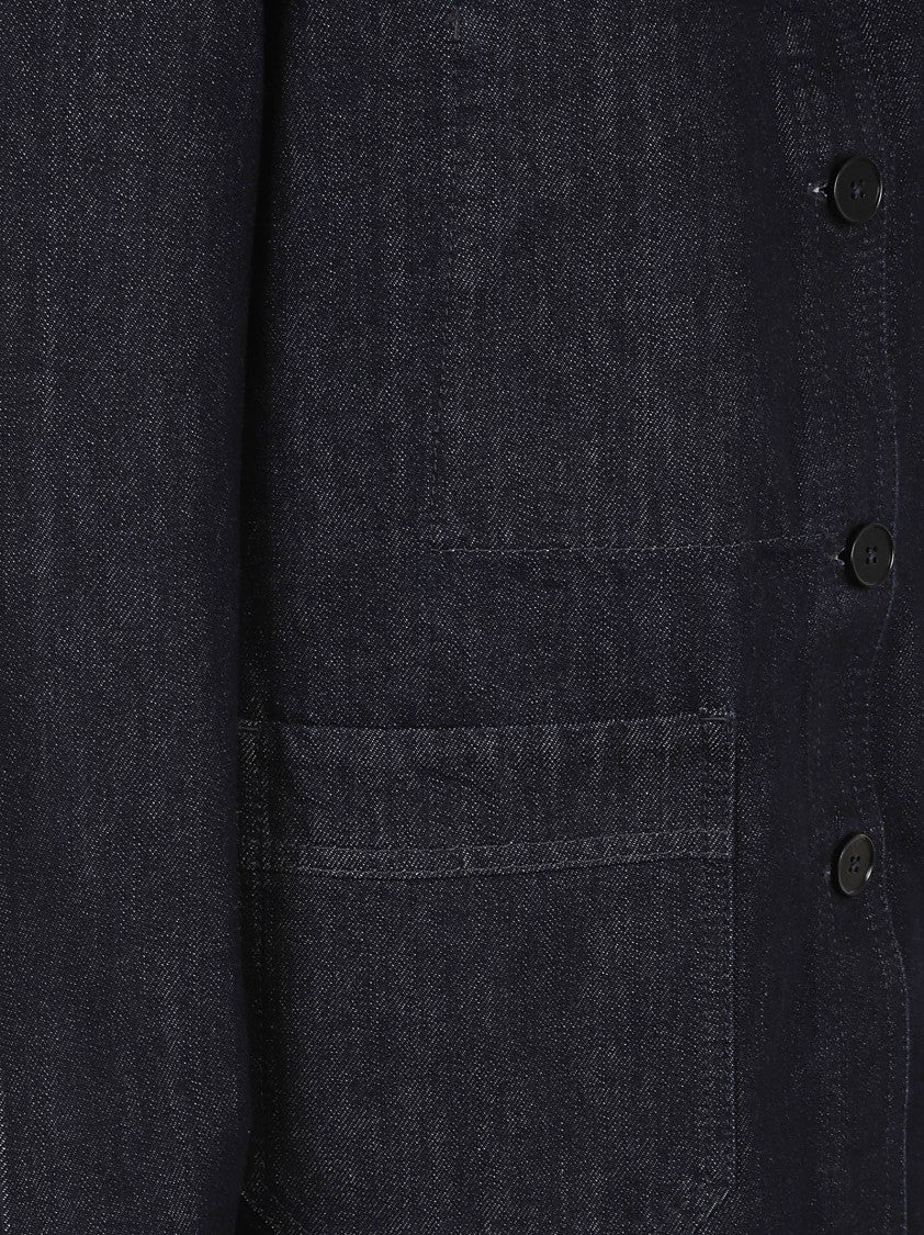 Jil Sander Boxy Black Cotton Jacket