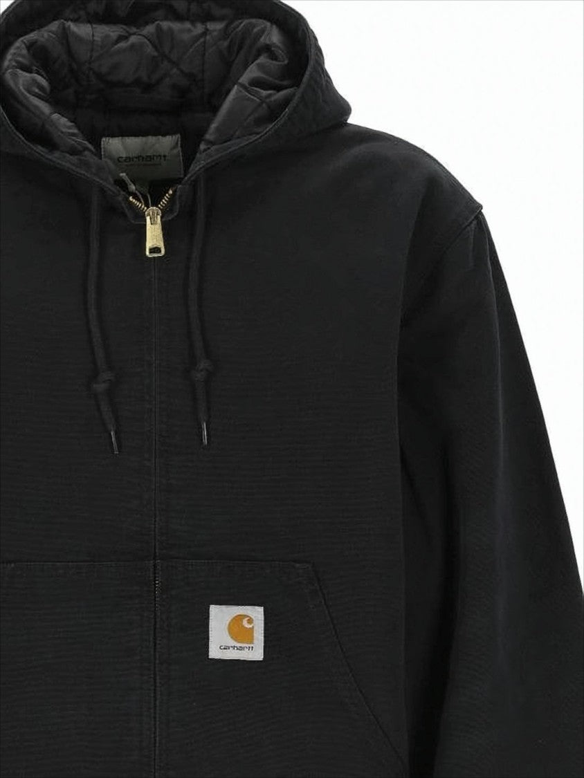 Carhartt Wip Hooded Quilted Jacket With Adjustable Drawstrings