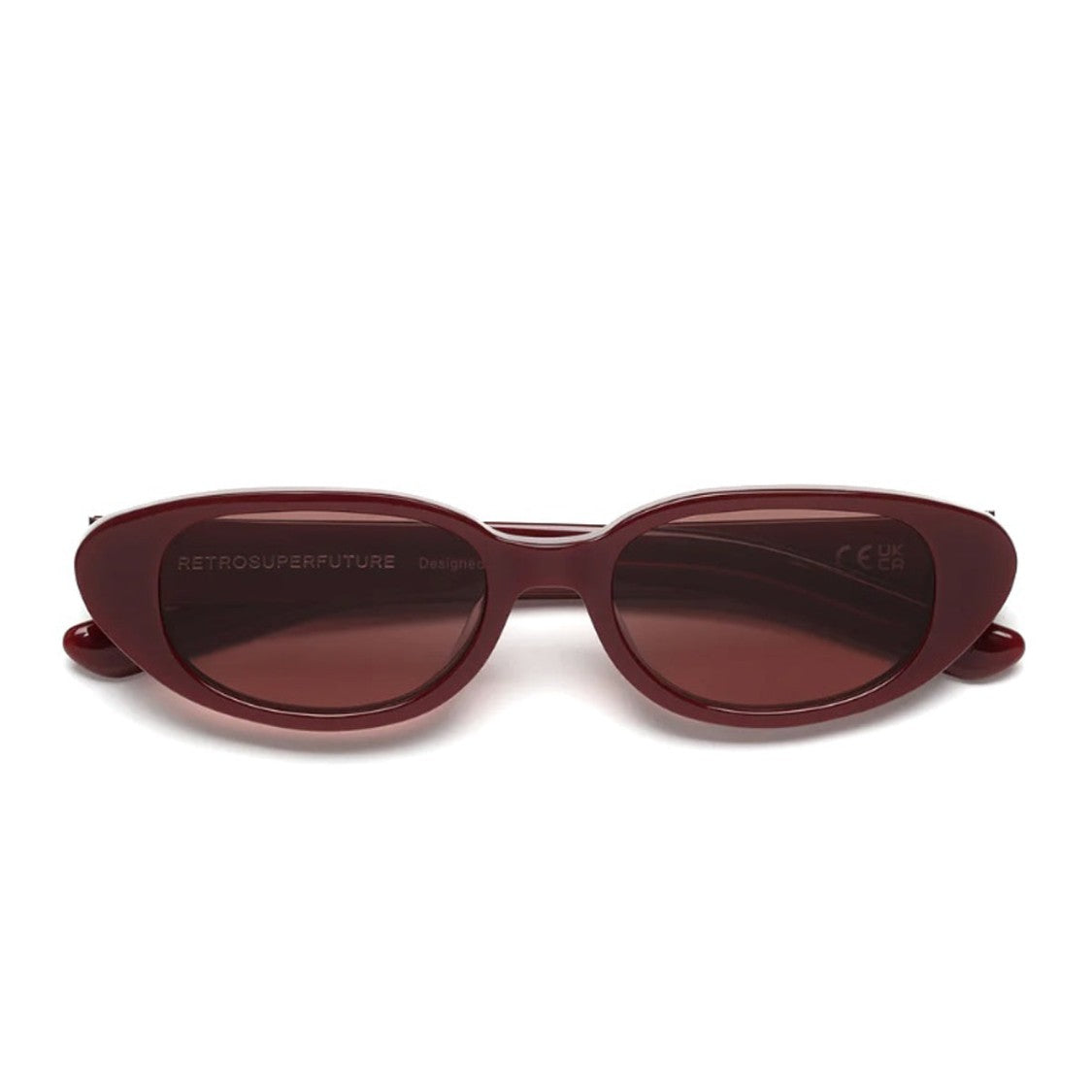Retrosuperfuture Bordeaux Vega Acetate Oval Sunglasses