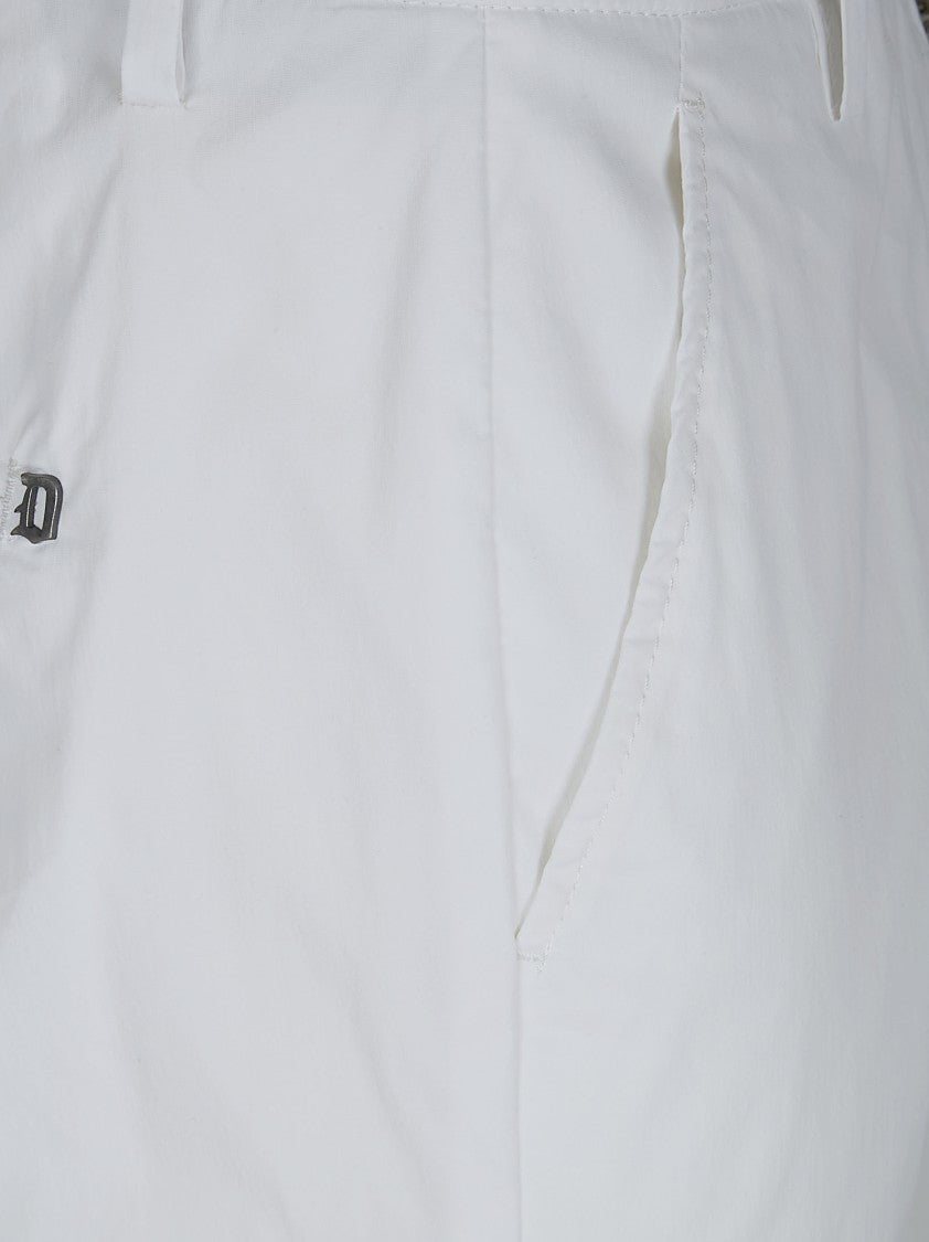 Dondup Gaubert Cotton Trousers With Tailored Silhouette And Subtle Logo