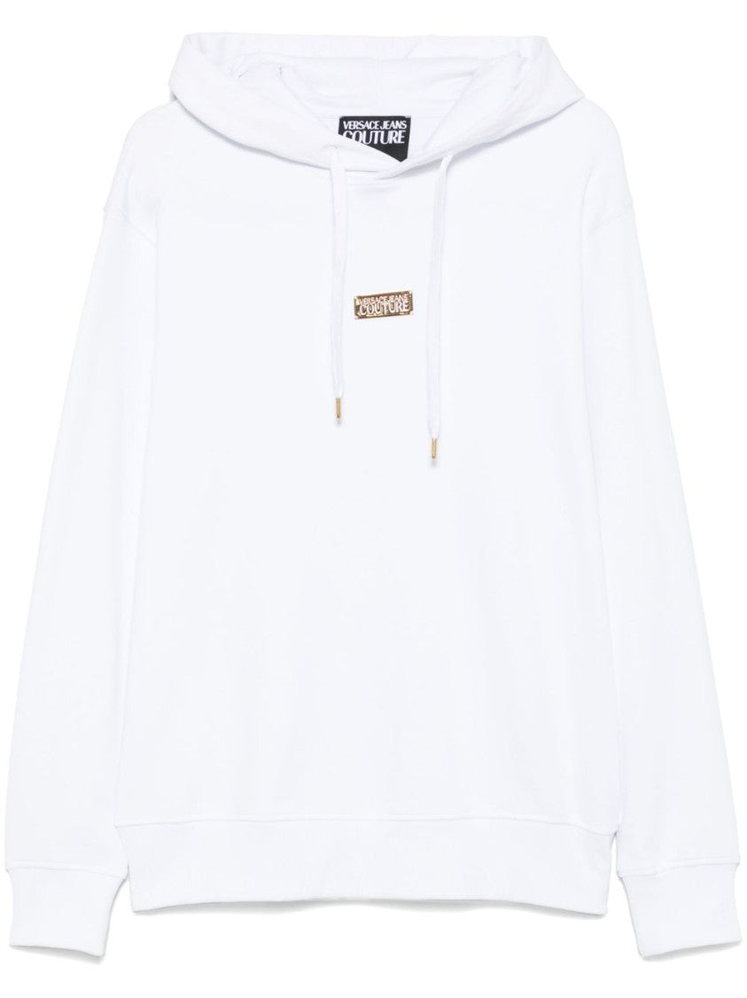 Versace Jeans Couture Hooded White Sweatshirt