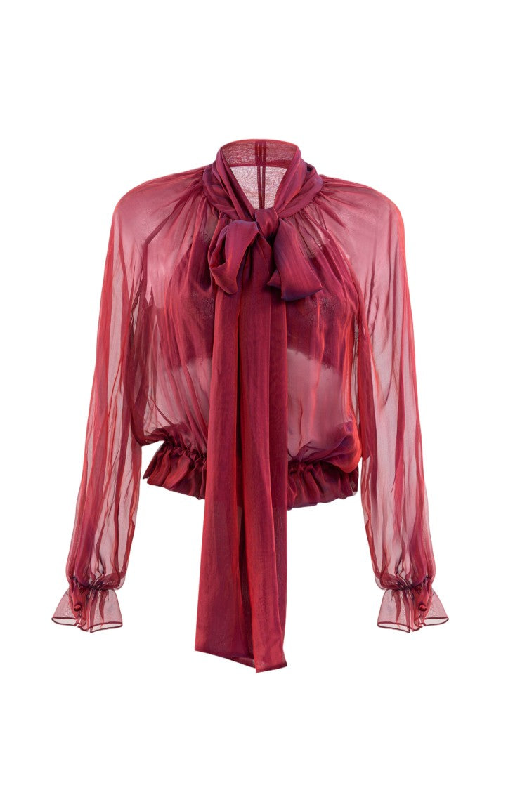 Saiid Kobeisy Chiffon Bow Chemise