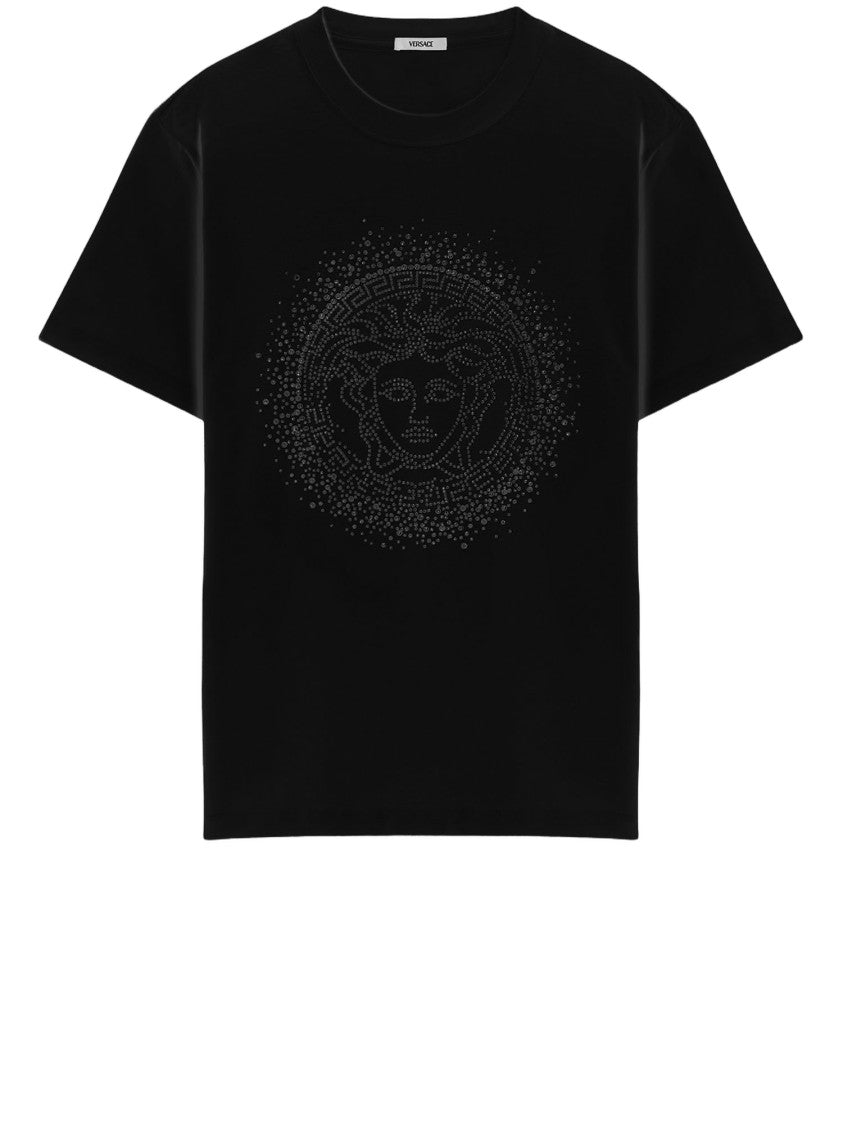 Versace Black Medusa Crystal T-Shirt