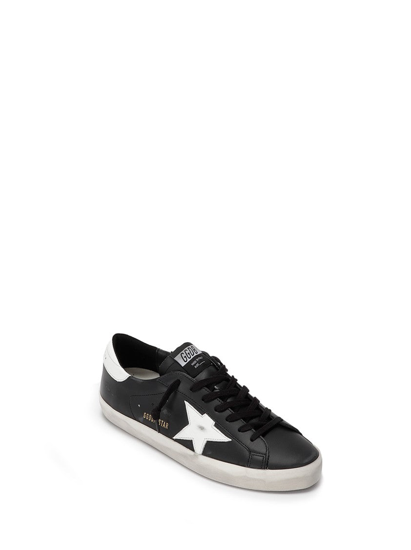 Golden Goose Black Superstar Leather Sneakers