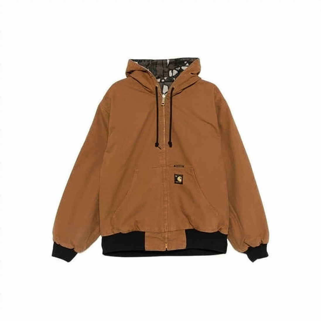 Carhartt Wip Hooded Brown Canvas Jacket
