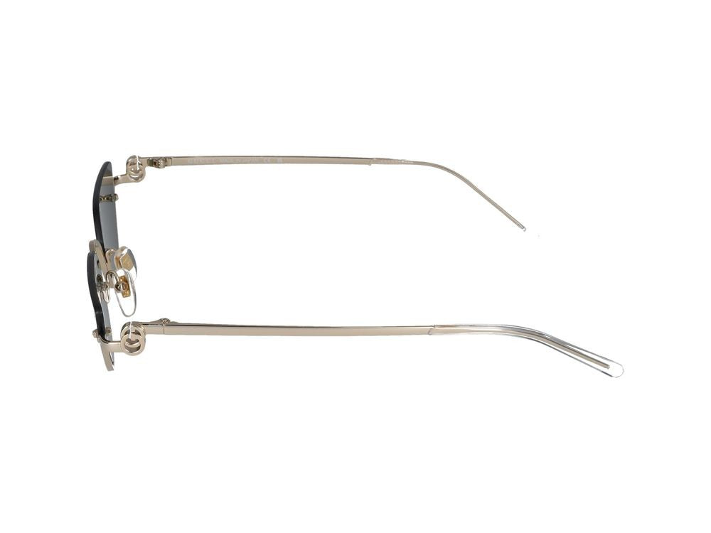 Gucci Gold Metal Frame Cat-Eye Sunglasses