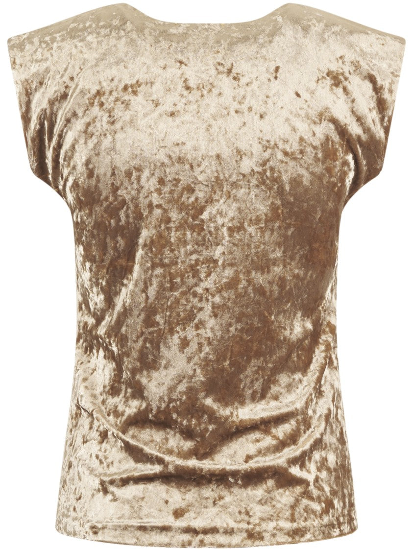 Forte Forte Iridescent Stretch Velvet Sleeveless Top