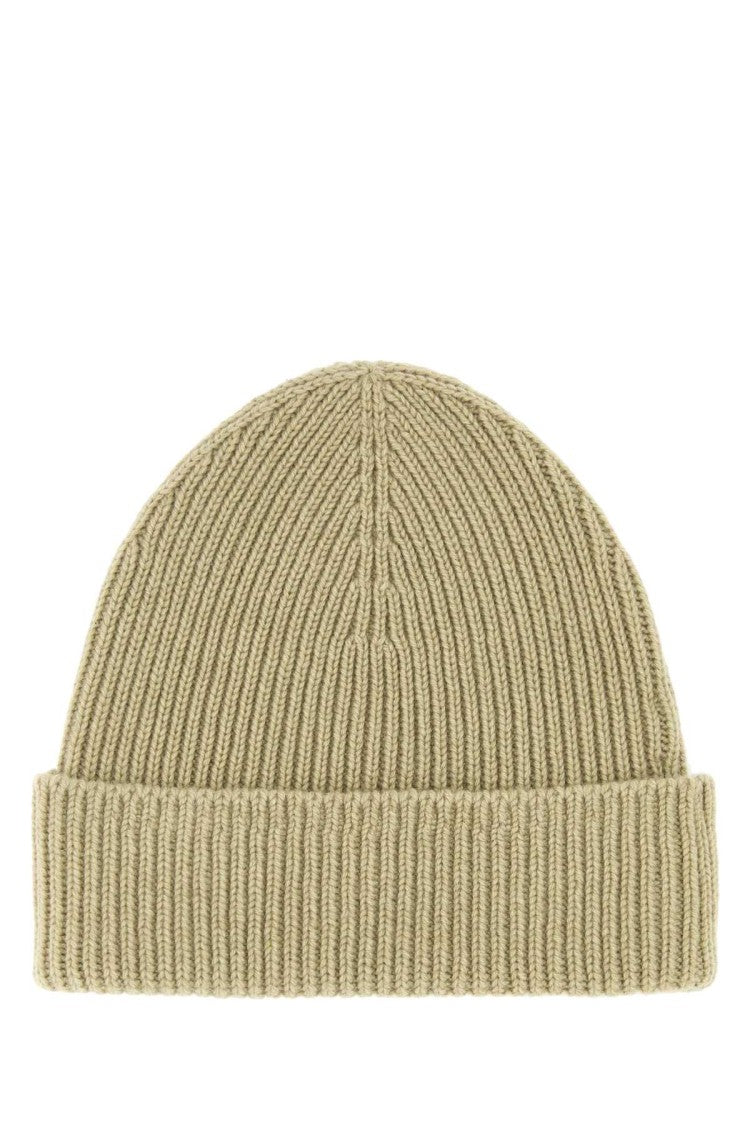 Burberry Khaki Cashmere Beanie Hat