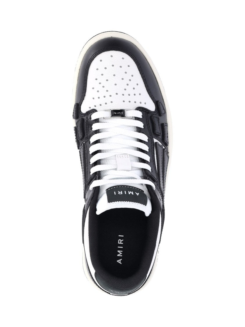 Amiri White Skel Leather Low-Top Sneakers