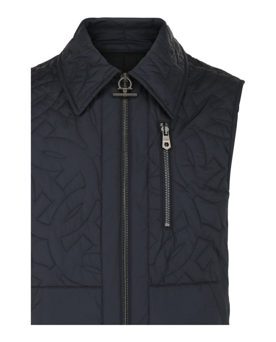 Ferragamo Gancini Monogram Quilted Vest