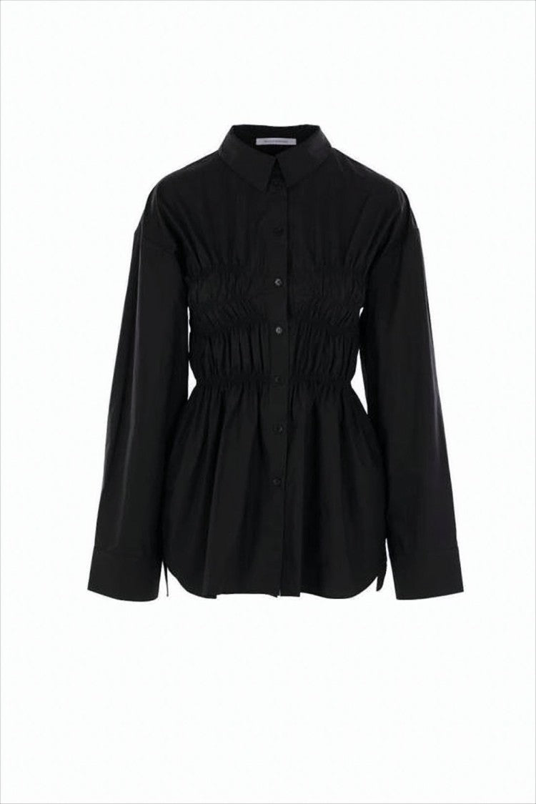 Cecilie Bahnsen Ruched Waist Blouse With Classic Collar