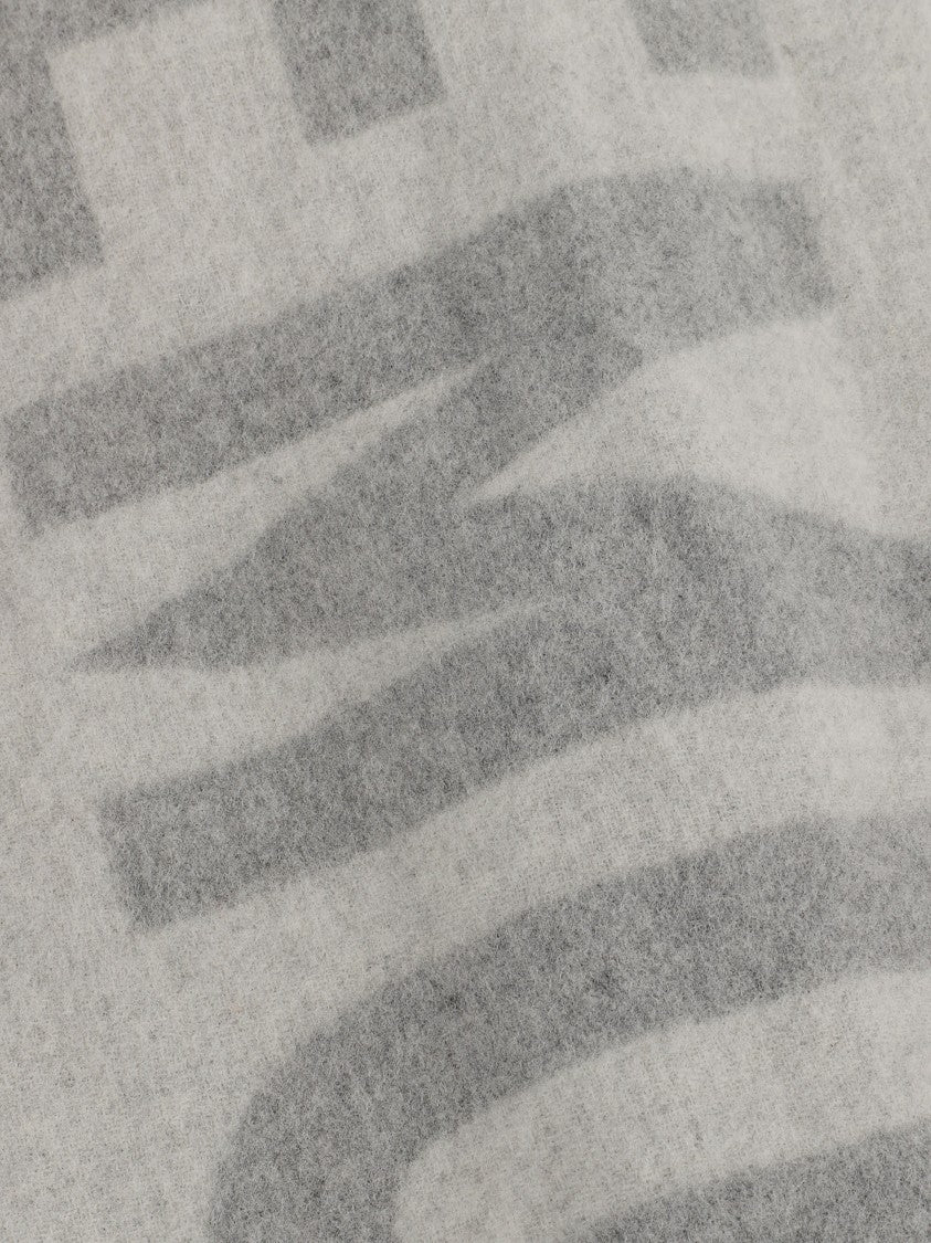 Jacquemus Fringed Logo Pattern Scarf