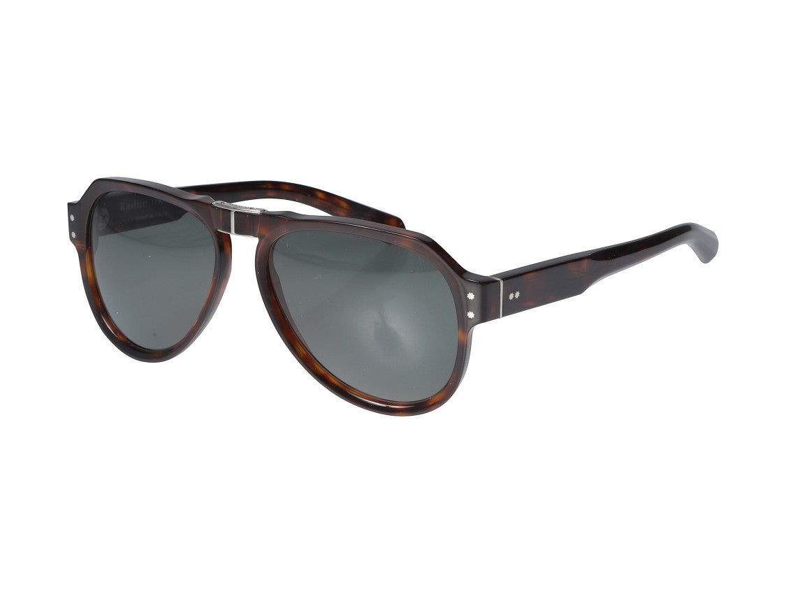 Kador Silver Pilot Flag/N Tortoiseshell Pilot Sunglasses