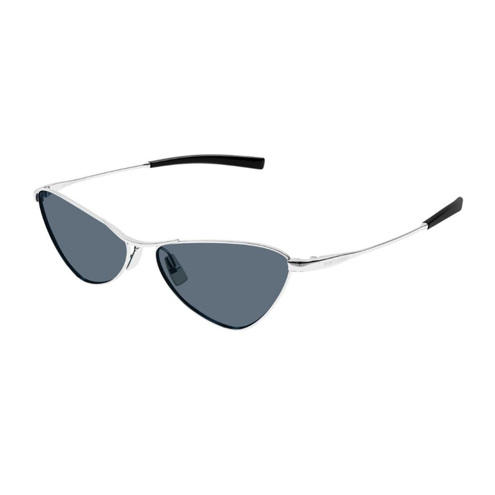 Saint Laurent Sl 830 Linea Sl Logo Sleek Silver Metal Cat-Eye Sunglasses