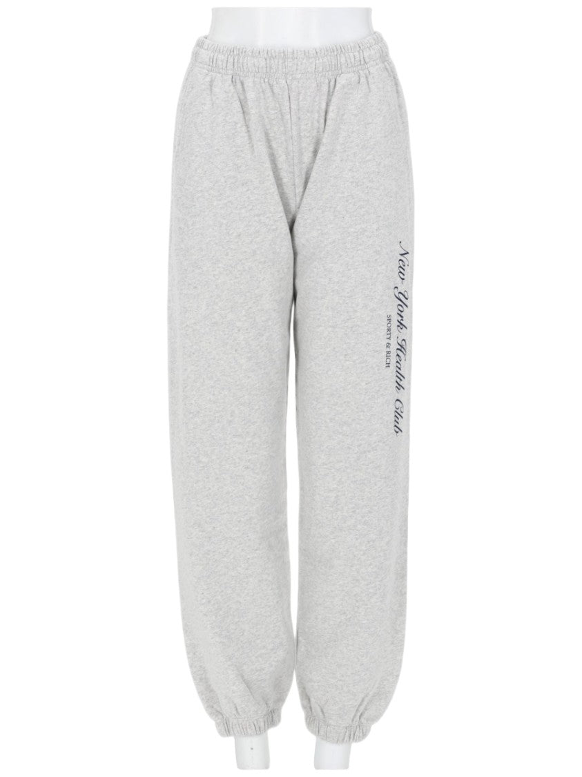 Sporty And Rich Grey Cotton Ny Health Club Sweatpants