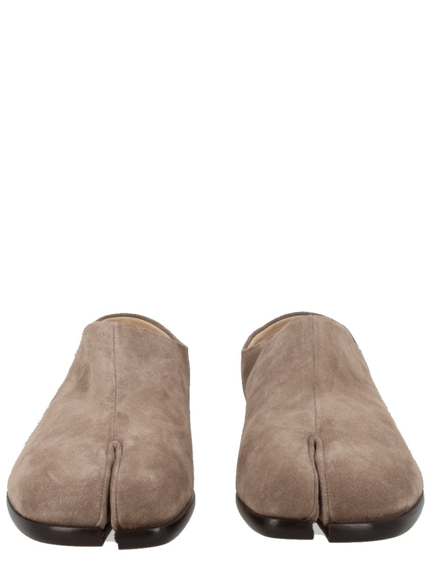 Maison Margiela Beige Split-Toe Suede Leather Loafers