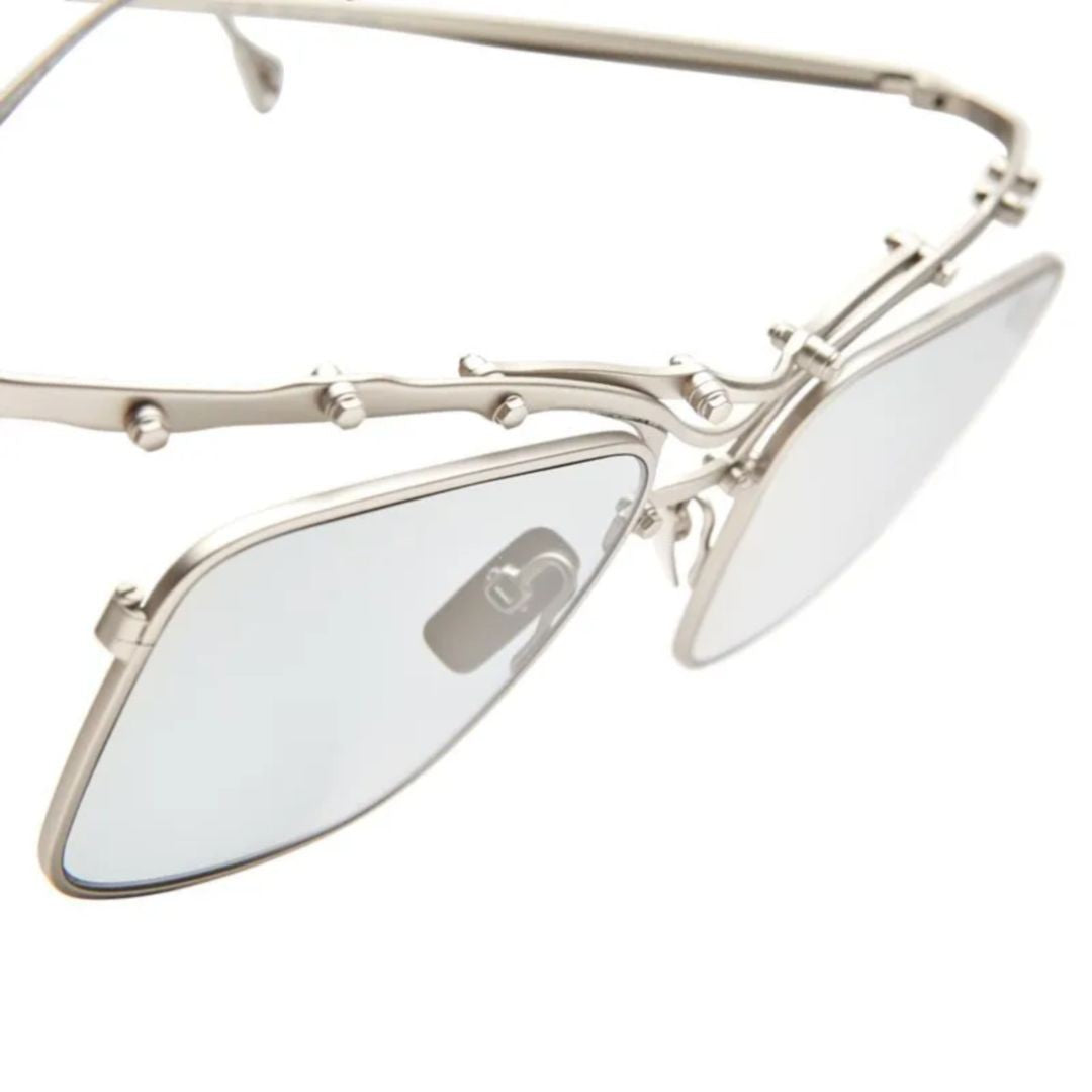 Innerraum Oj8 Rectangular Metallic Frame Eyeglasses With Adjustable Nose Pads