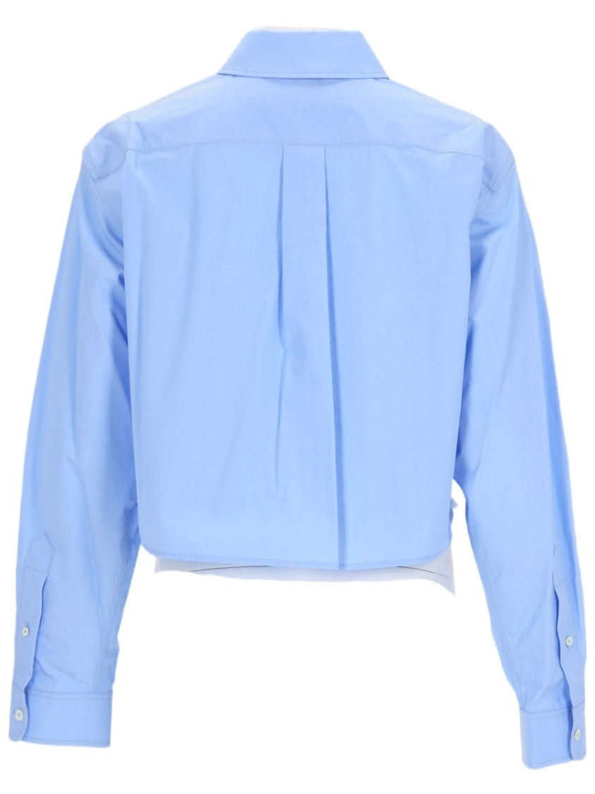 Alexander Wang Cropped Button-Up Cotton Shirt