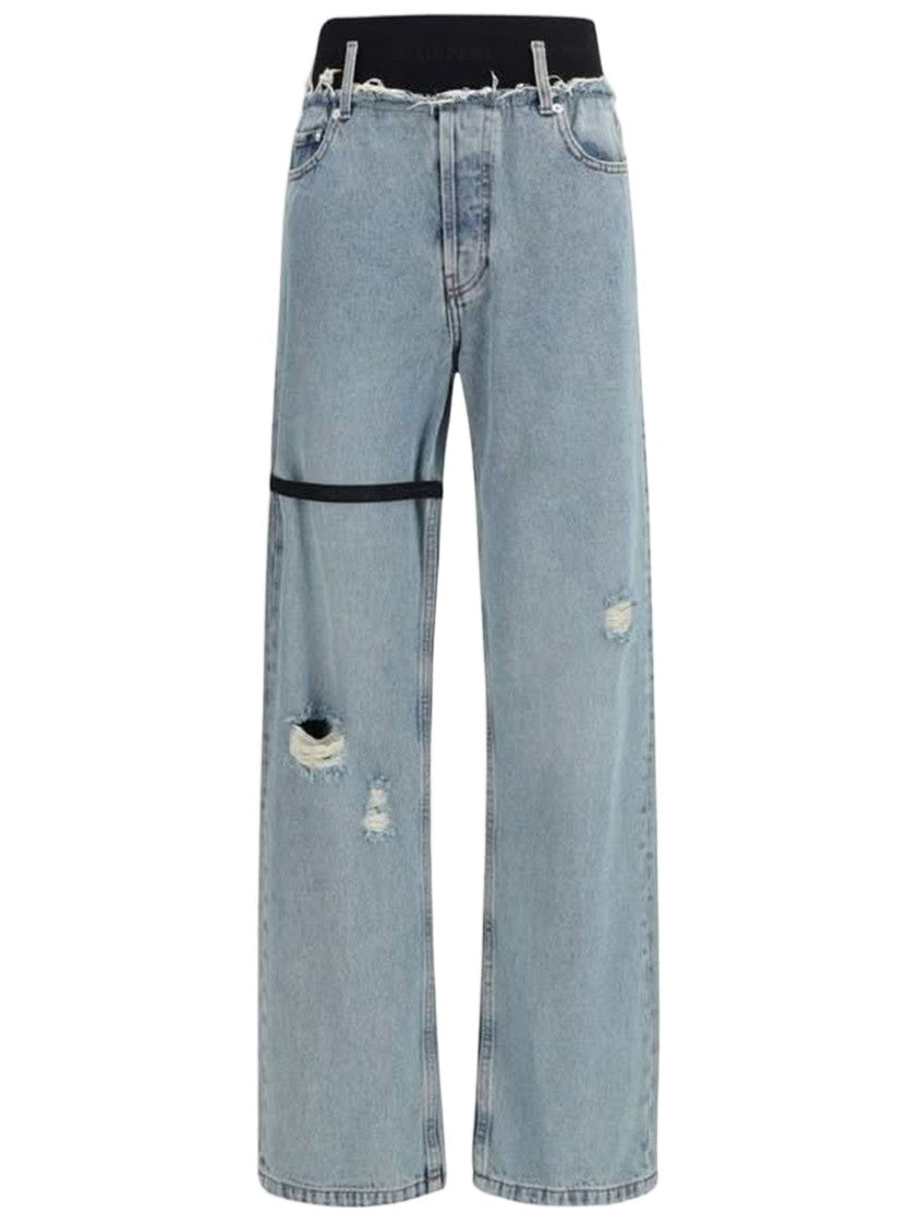 Alainpaul High-Waisted Wide-Leg Cotton Jeans