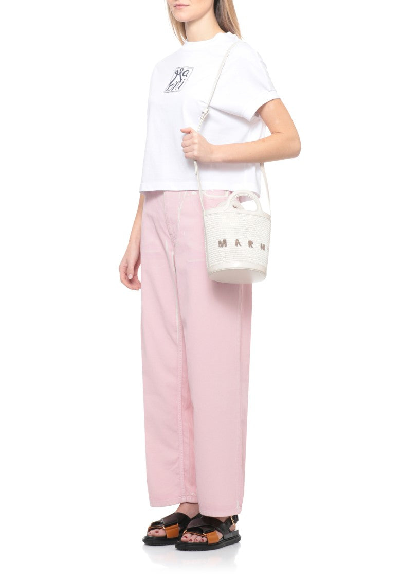 Marni Tropicalia Shoulder Bag With Contrasting Embroidered Logo
