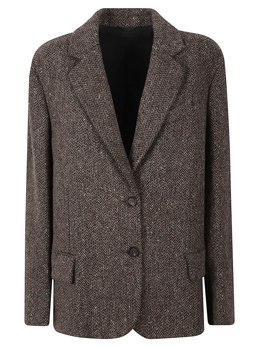 Brunello Cucinelli Tailored Herringbone Wool Blazer