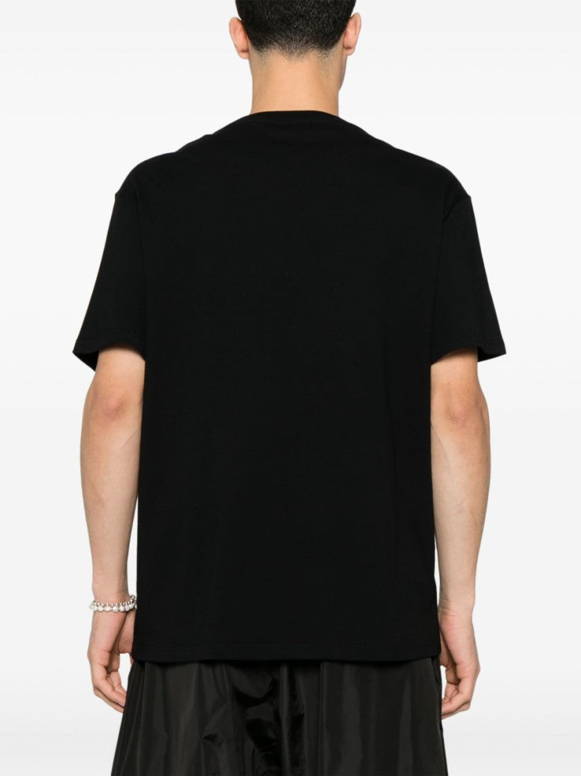 Alexander Mcqueen Crew Neck Logo T-Shirt In Soft Cotton Jersey
