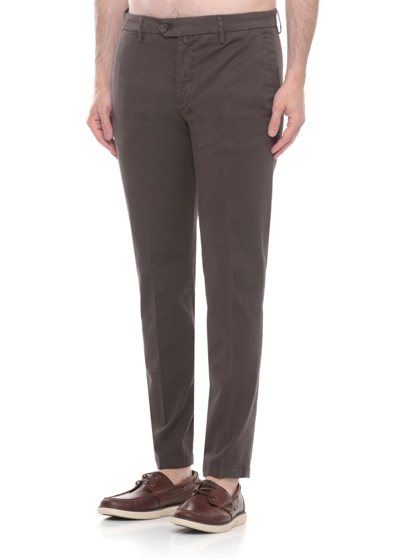 Briglia 1949 Brown Cotton Straight-Leg Pants