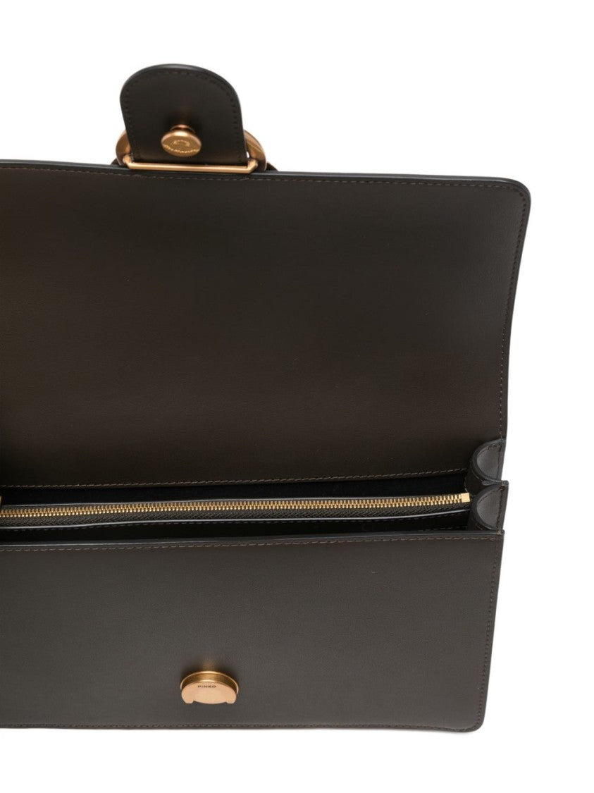 Pinko Rectangular Structured Bag With Signature Bird Clasp