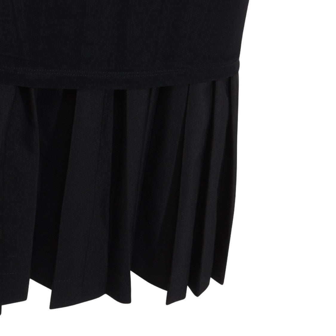 Mm6 By Maison Margiela Fitted Mid-Calf Skirt With Pleated Ruffle Hem