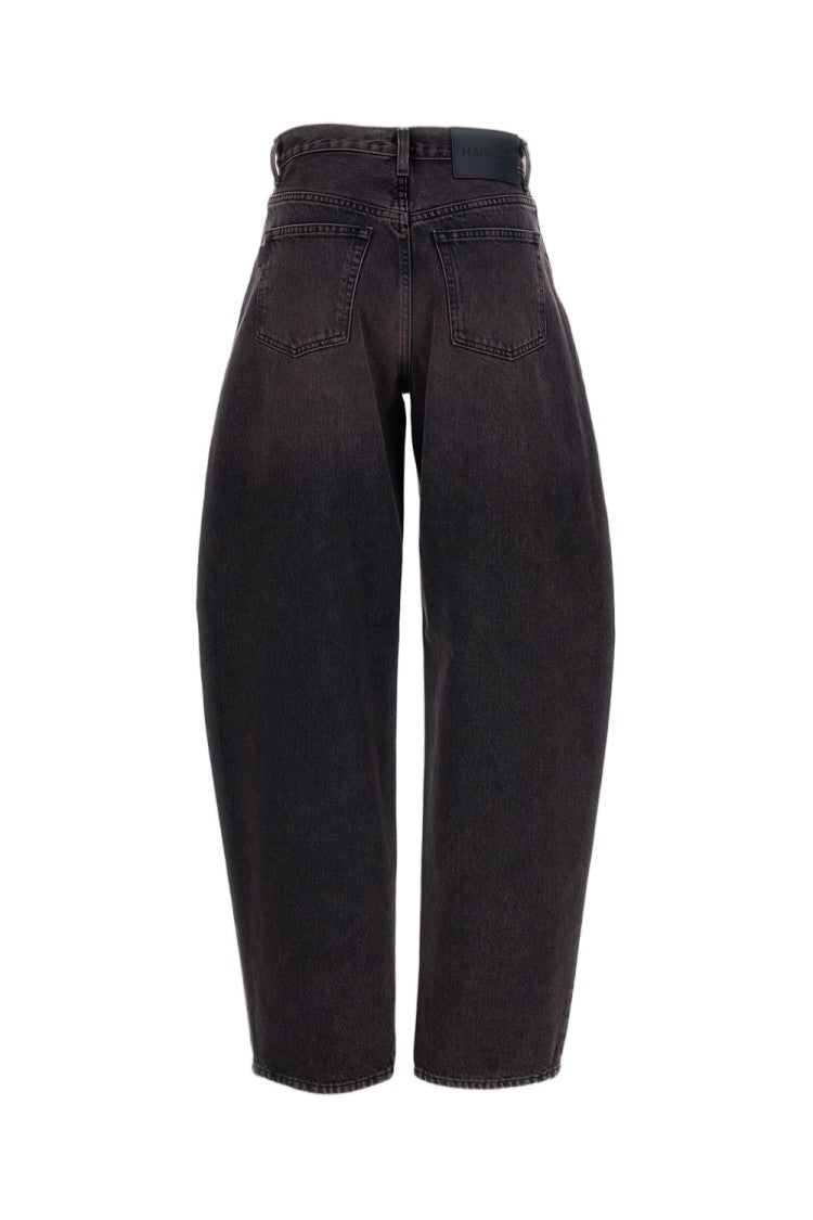 Haikure Pink Black Bibi Barrel Leg Denim Jeans