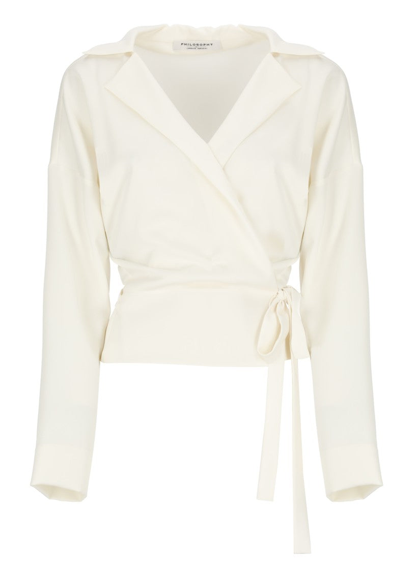 Philosophy Di Lorenzo Serafini Ivory Shirt With Neckline