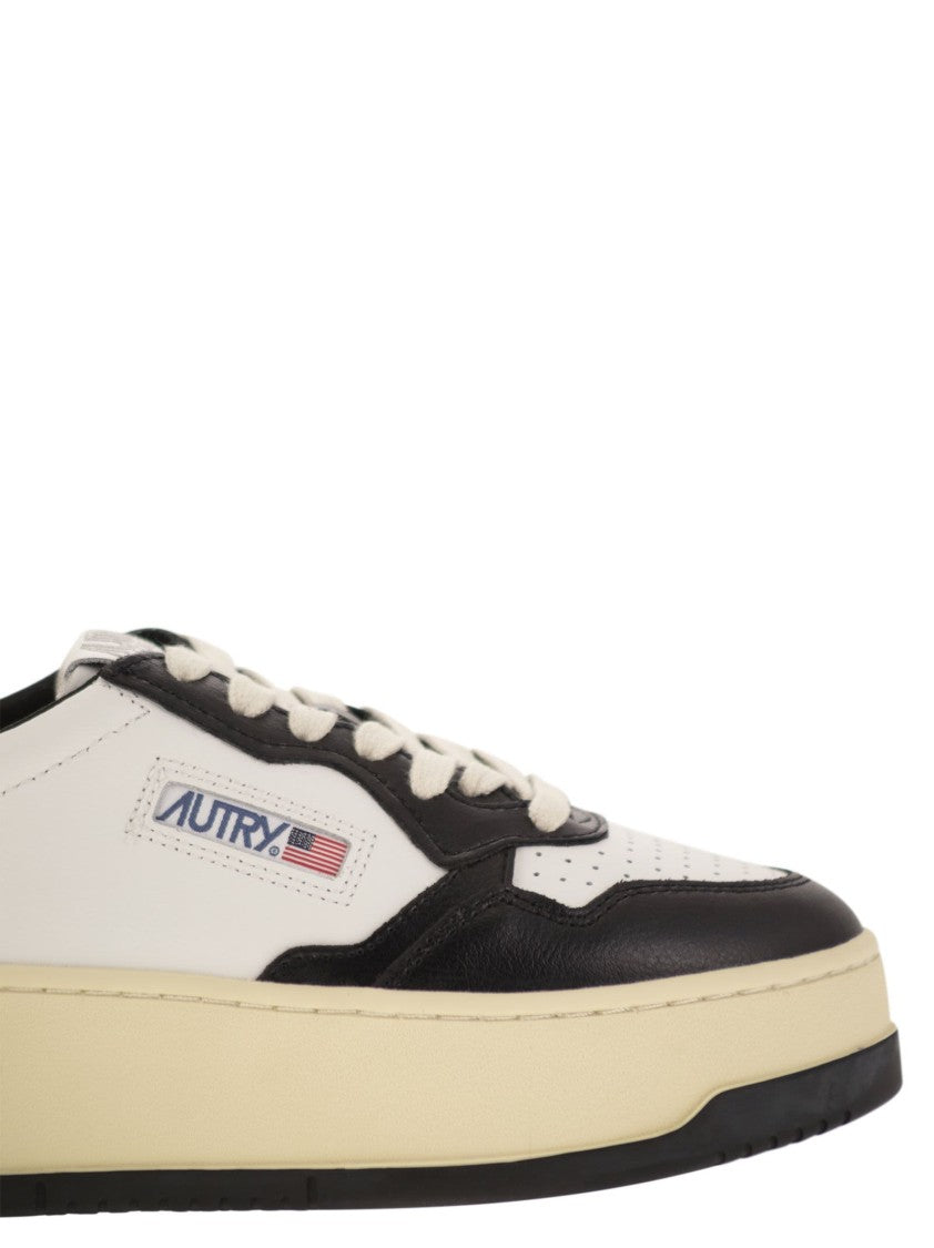 Autry Medalist Platform - Leather Trainers