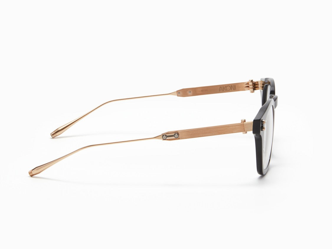 Akoni Gold Wise Metal Square Eyeglasses