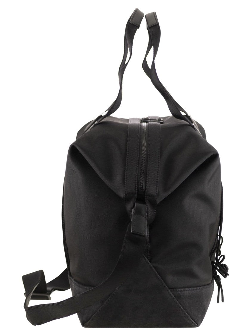 Moncler Water-Repellent Tech Duffle Bag With Leather Trim