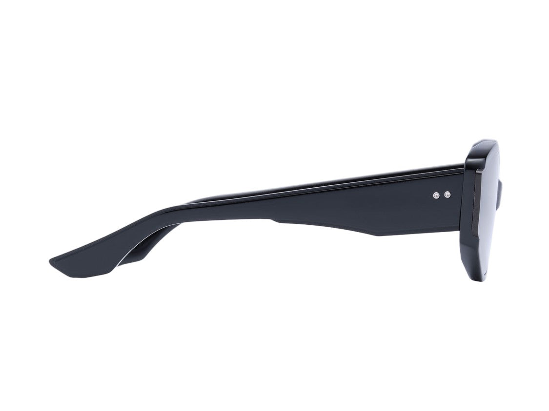 Dita Black Aloure Glossy Oversized Geometric Sunglasses