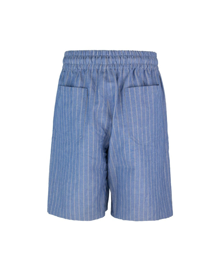 A.P.C. Relaxed-Fit Blue Shorts With Adjustable Drawstring
