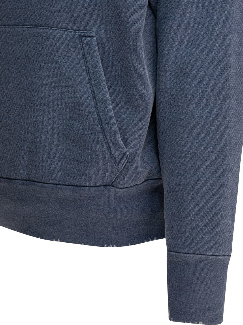 Our Legacy Relaxed-Fit Distressed Hoodie In Faded Blue