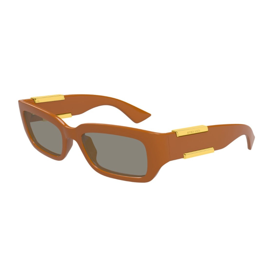 Bottega Veneta Brown Bv1406s Ribbon Bio-Injected Rectangular Sunglasses