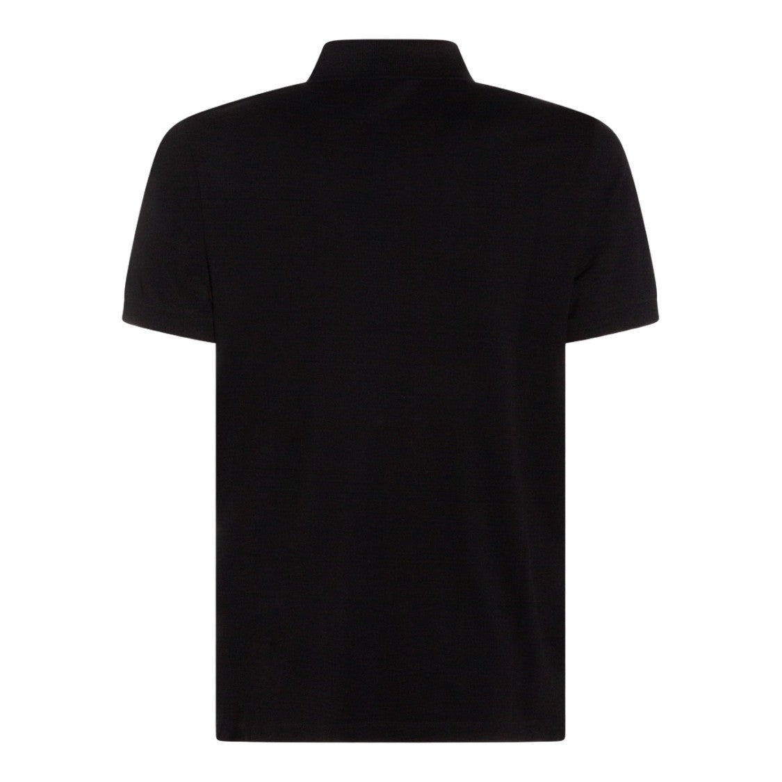 Stone Island Slim Fit Black Polo Shirt With Embroidered Logo