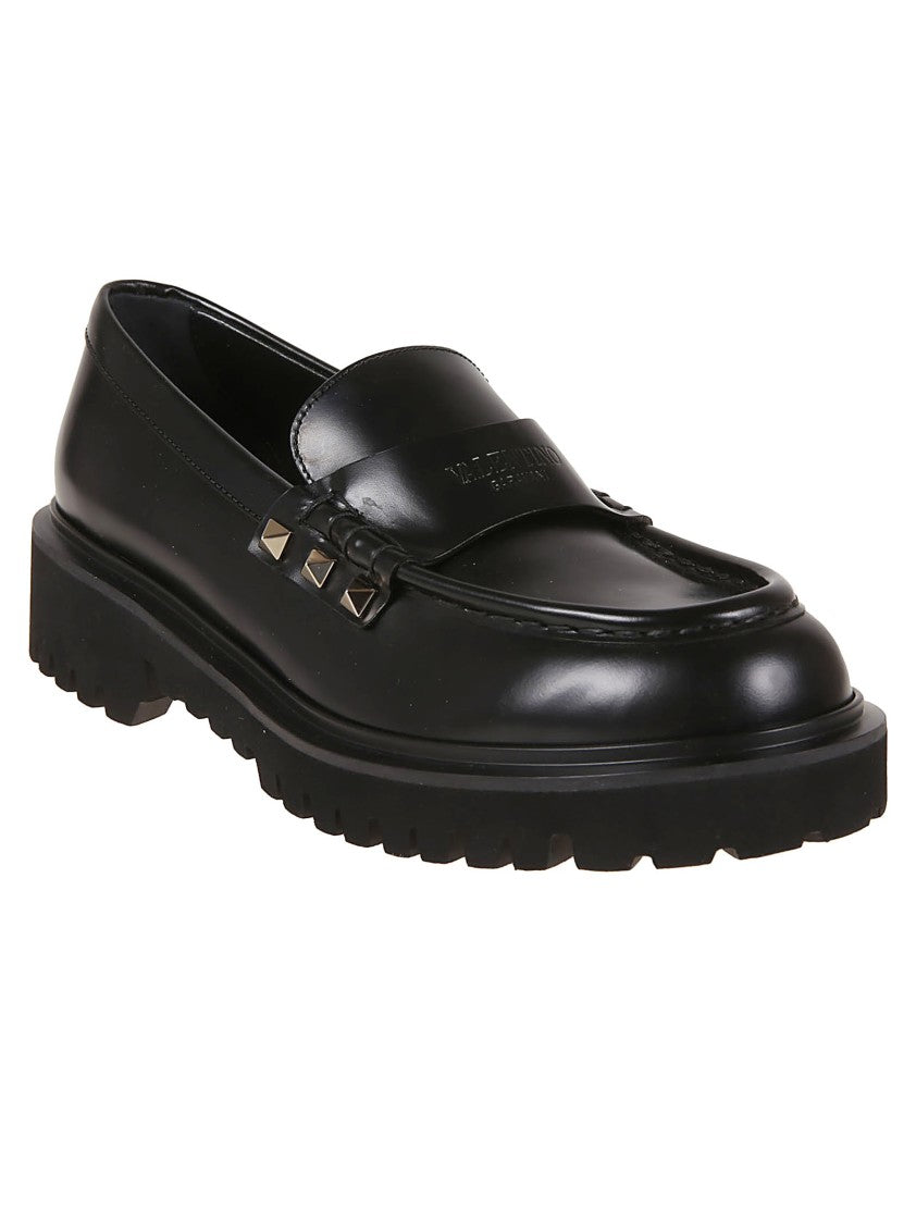 Valentino Rockstud Moccasin In Calfskin