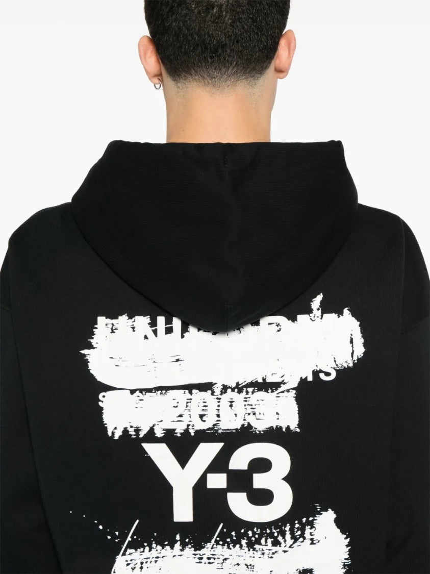Y-3 Black Graphic Hoodie