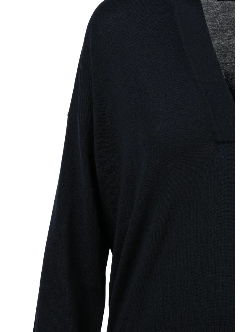 Alpha Studio Extrafine Merino Wool Polo Knit Sweater