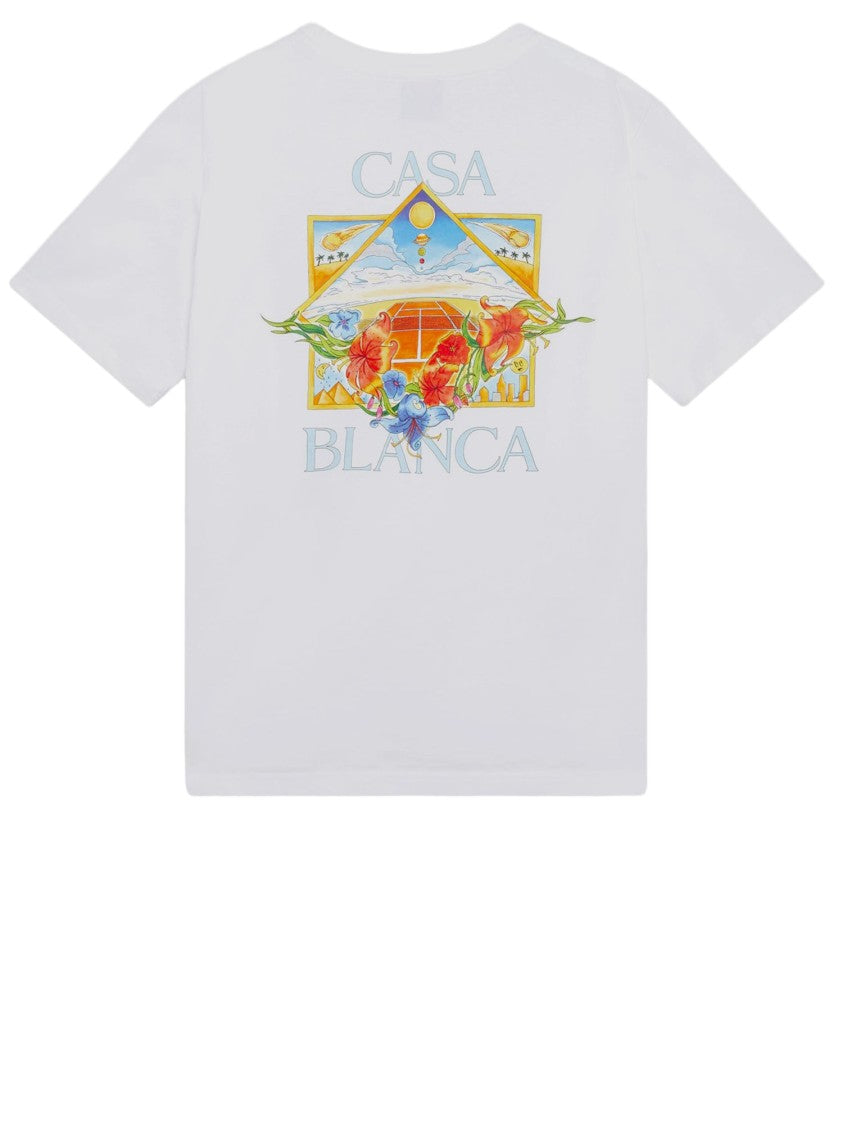 Casablanca Casablanca Logo-Printed Cotton T-Shirt With Floral