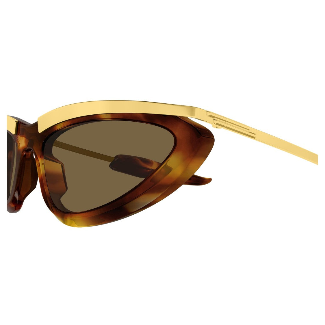 Bottega Veneta Tortoiseshell Bv1477s Gold Accent Cat-Eye Sunglasses