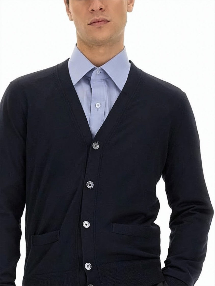 Tom Ford Classic Deep V-Neck Cardigan With Button-Down Front