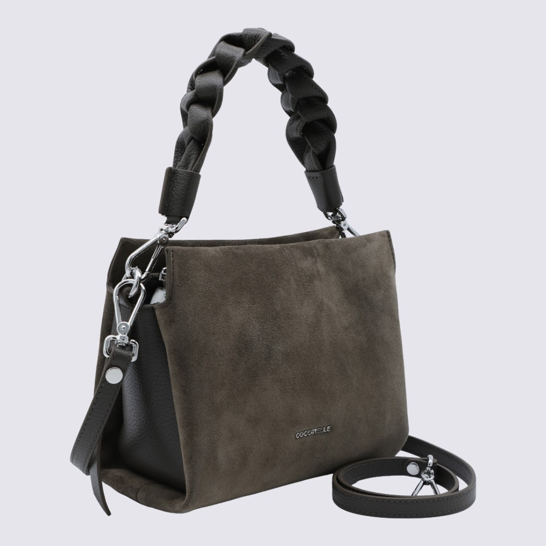 Coccinelle Structured Handbag With Braided Handle And Minimalist Design