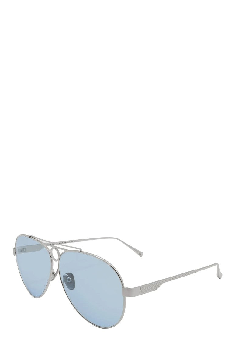 Face.Hide Hunter Photochromic Thin Silver Frame Blue Lens Sunglasses